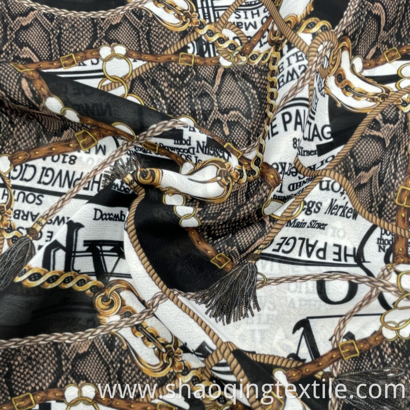 Printed Chiffon Textile Jpg